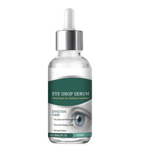 Gotas de salud ocular: lubricante para ojos secos | Botella compacta calma el enrojecimiento e irritación | Apoyo a la visión para adultos, amigos y familiares 3 años