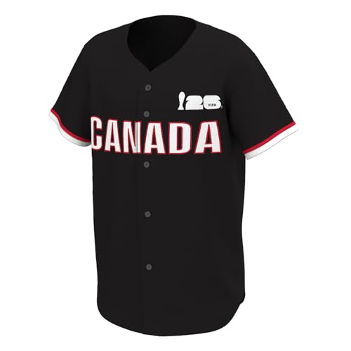 Image of Outerstuff FIFA World Cup 2026 Mens Short Sleeve Button Front Baseball Jersey