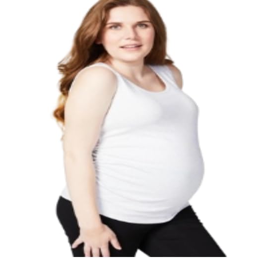 Super Maternity Very Soft Sleeveless for Women Pregnancy Undershirts Camisole Top Shirt Tank Tops Solid Pack of 1 (White)-image-14
