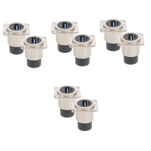 BELLIFFY 8pcs USB Panel Mount Coupler Flush Mount Female to Female Extension Connector for Data Transfer Casting Mold High-Speed USB Accessory for Desktop and Laptop Use