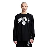 Game 7 x NBA Officially Licensed Men's Graphic Long Sleeve Lightweight Crew Neck Cotton T-Shirt, San Antonio Spurs, XXL, Black