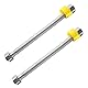 Qrity 2 Stück G 1/2 x G 1/2 Edelstahl-Geflechtschlauch, Flexibles Wasserrohr für Badezimmer, WC, Wasserhähne, Küchenspüle, Wasserzulaufschläuche, 10 cm