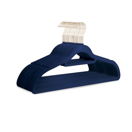 Perchas Terciopelo Gris Marca KEPLIN