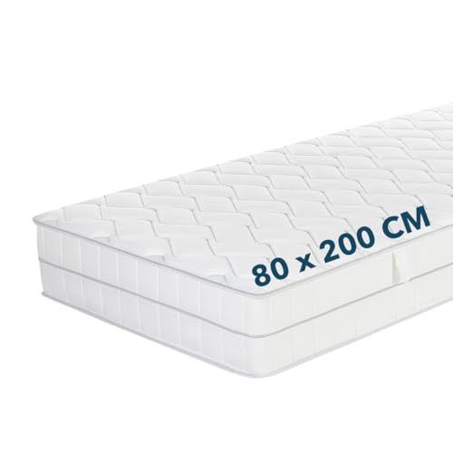 Ortho-Relax Kaltschaummatratze 80x200cm, ca. 19cm hoch, Härtegrad H4, 100 Nächte Probeschlafen, Allergiker geeignet atmungsaktive Matratze, Luftkanal 5-Zonen-Spezial-Komfortschaum-Matratze