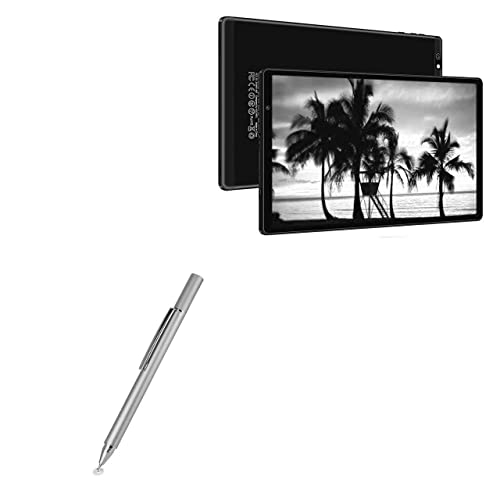 BoxWave Stylus Pen Compatible with AOCWEI Android 11 Tablet X500 (10 in) - FineTouch Capacitive Stylus, Super Precise Stylus Pen - Metallic Silver