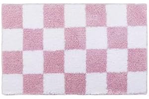 Checkered Bath Mat for Bathroom