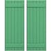 Ekena Millwork ARW101BB621X55LPH Americraft Six 2 Exterior Real Wood Joined Board-n-Batten Shutters (Per Pair), 21"W x 55"H, Lily Pads