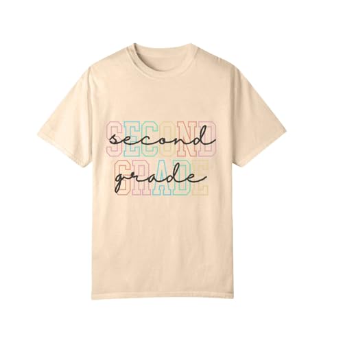 Toddler Kids Back to School Shirt Youth Boys Girls First Day of Preschool Tshirts Children Cute (b-Beige, 8-9 Years)2