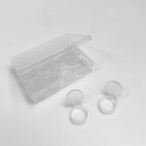 Image of Small Bead Organizers, 24 Pieces Mini Clear Plastic Round Storage Jars for Beads,Buttons, Jewelry