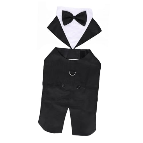 Traje formal con moño para perros talla L miniatura 6