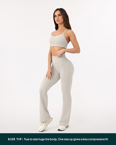 PAVOI ACTIVE High Waisted Flare Leggings for Women - Buttery Soft Bell Bottom Workout Flared Wide Leg Yoga Pants - FlexFlow2