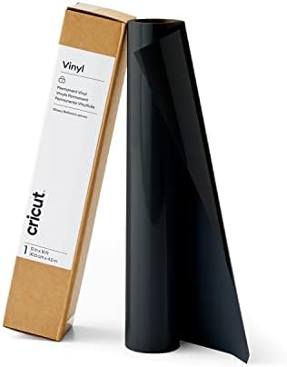 Cricut Premium Removable Vinyl (12 in × 15 ft), No-Residue Easy Removal up to 2 Years, Perfect for Indoor-Outdoor DIY Projects & Removable Decals, Compatible with Cricut Machines, Black