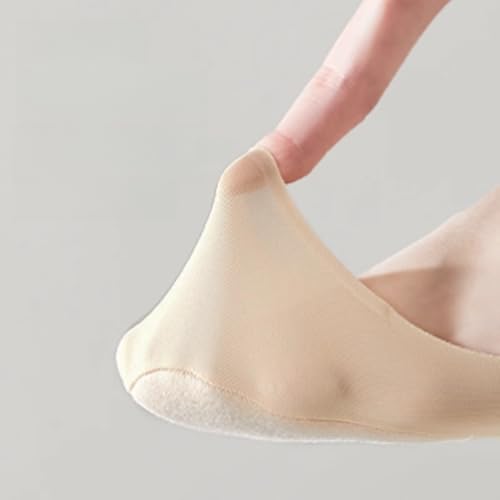 Image of Women's Invisible No-Show Socks 6-Pack Upgraded Cushioned Sole & Anti-Slip Grips Breathable Liner Socks