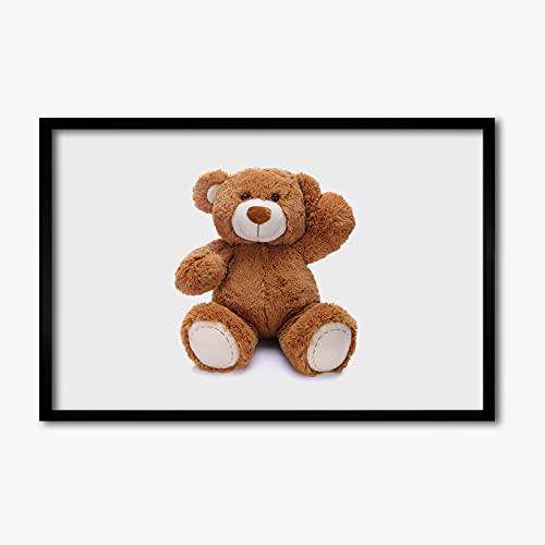 Cadre en bois decoratif Tulup 60x40 pour chambre d'enfant motif ours en peluche