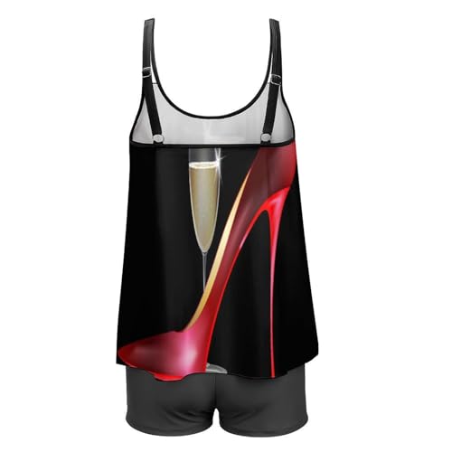 Ensembles bikini tankini avec short de garçon et robe intégrée fluide - 5