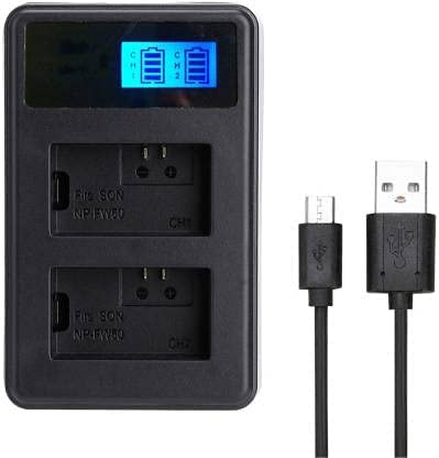 DIGICLICKS USB Dual Battery Charger(LED) for SNY NP-FW50 Battery for SNY NEX-3,5,6,7,C3,F3 Camera Battery Charger (Black)-image-6