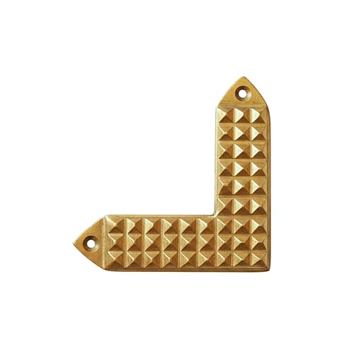 Image of Brass L Shape Pyramid Strip |Size-3.5Inch |Weight - 104gm Approx | Vastu Remedy Tool |Angle Strip with Pyramid Design for Correcting Corner | Home & Spritual Decor | Pack of 1