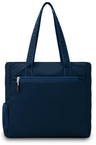 Image of Lusive's Double Pocket Handbag for Women: Stylish, Ideal Companion for Work, Travel, Polyester Material, Spacious 10-liter Capacity, 6 Pockets. (Black & Grey)