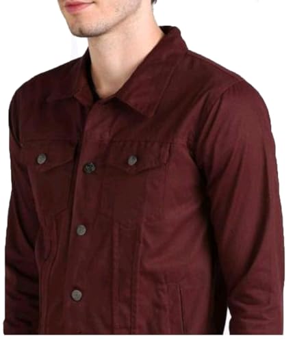 Image of Men Long Sleeve Button Down Slim Fit Wear Denim Jacket.