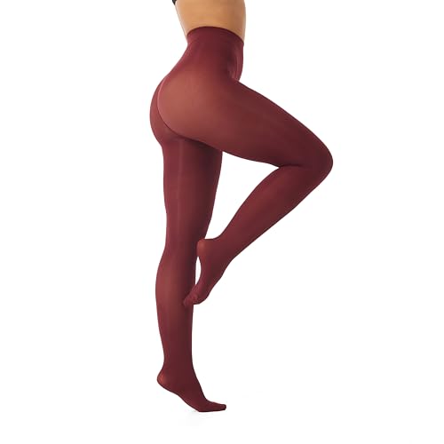 Image of Frola Semi Opaque Tights for Women 40 Denier Matte Solid Color Pantyhose Soft Stockings Nylons Under Dress