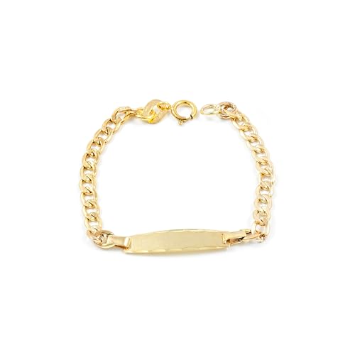 Esclava Bebe Oro Amarillo Barbada (9kts) - Estuche Regalo - Certificado de Garantía - Mondepetit