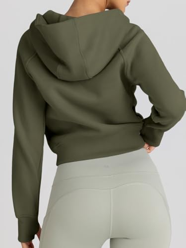 Image of Trendy Queen Womens Zip Up Hoodies Cropped Jackets Fall Clothes 2026