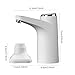 Water Jug Pump Electric Water Dispenser One-Button Water Outlet Bottle Pump Dispenser Automatic Drinking Water Pump for Universal 1-5 Gallon Bottle with USB Charging (White)