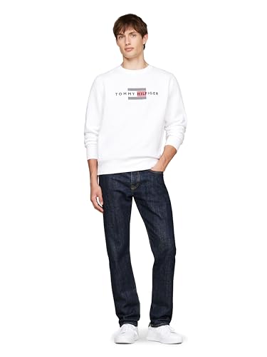 Tommy Hilfiger Men's Medium Weight Crewneck Sweatshirt with Embroidered Flag Logo3