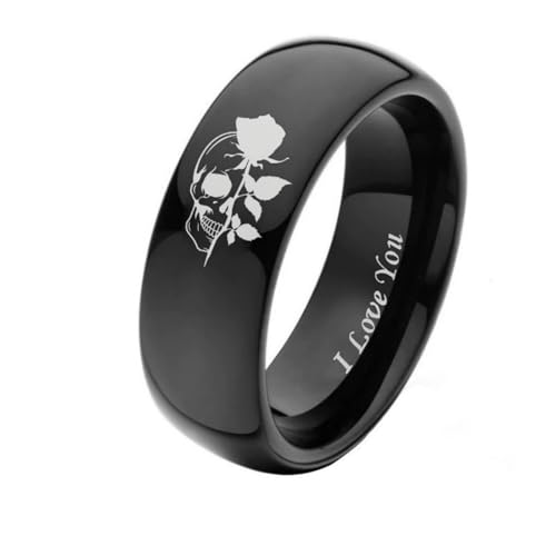 New Rose stainless steel couple ring ，Forever Together Promise Engagement Wedding Band，Classic I love you Kissing Design Lovers Ring4