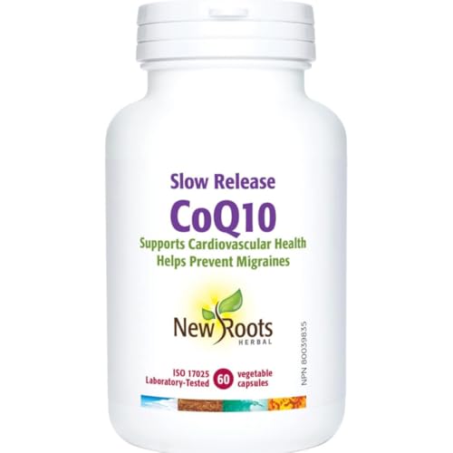 New Roots Herbal – CoQ10 Supplement (100mg) Slow Release Capsules – Ubiquinol Coenzyme Q10 (60 Capsules)