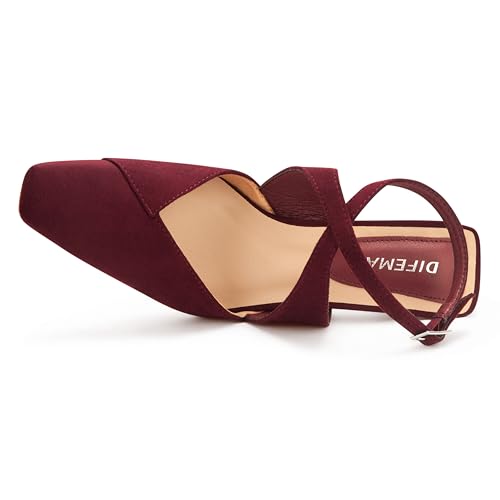 Womens Closed Toe Heels Pointed Toe Ankle Strap Pumps Slingback High Heel Sandals Strappy Dress Shoes3