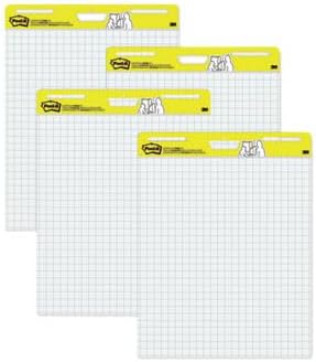 Miniatura 2 de Post-it Almohadillas de caballete súper adhesivas de orientación vertical autoadhesiva, paquete económico, regla cuadrilátero (1 sqin), 25 x 30,