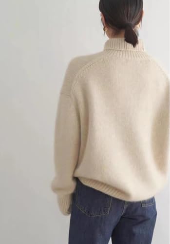 Image of Turtleneck Sweaters for Women Long Sleeve Knit Jumpers Fall Winter Chunky Soft Warm Trendy Pullover Basic Top