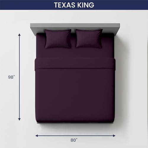 Image of SGI bedding 80 inchx98 inch 4 Pc Texas King Sheet Set 600 TC 18 inch Deep, Plum