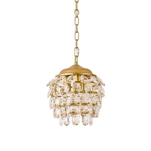 Lámpara colgante de cristal E14 ideal para salones de villas y mesas de comedor