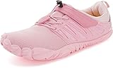WHITIN Damen Barfußschuhe Barfussschuhe Traillaufschuhe Barfuß Barfuss Schuhe Minimalistische Five 5 Finger Zehenschuhe Fivefinger Frauen Tennisschuhe Leichtgewicht Sportschuhe Rosa 39 EU