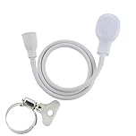 2m/6.56ft Portable Sink Hose Tap Shower Attachment Spray Sink Rubber Handheld Shower Head for Bath Taps with an Adjustable Stainless Steelworm Gear Hose Clamps