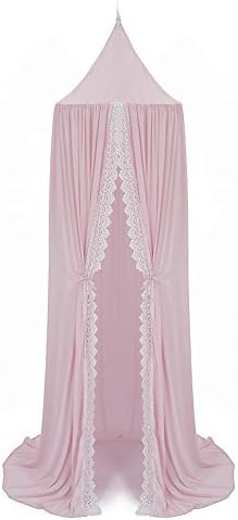 YUAKOU Princess Bed Canopy for Kids Baby Bed, Chiffon Dome Mosquito Net Hanging Decoration Christmas New Year Presents