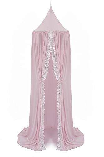 YUAKOU Princess Bed Canopy for Kids Baby Bed, Chiffon Dome Mosquito Net Hanging Decoration Christmas New Year Presents