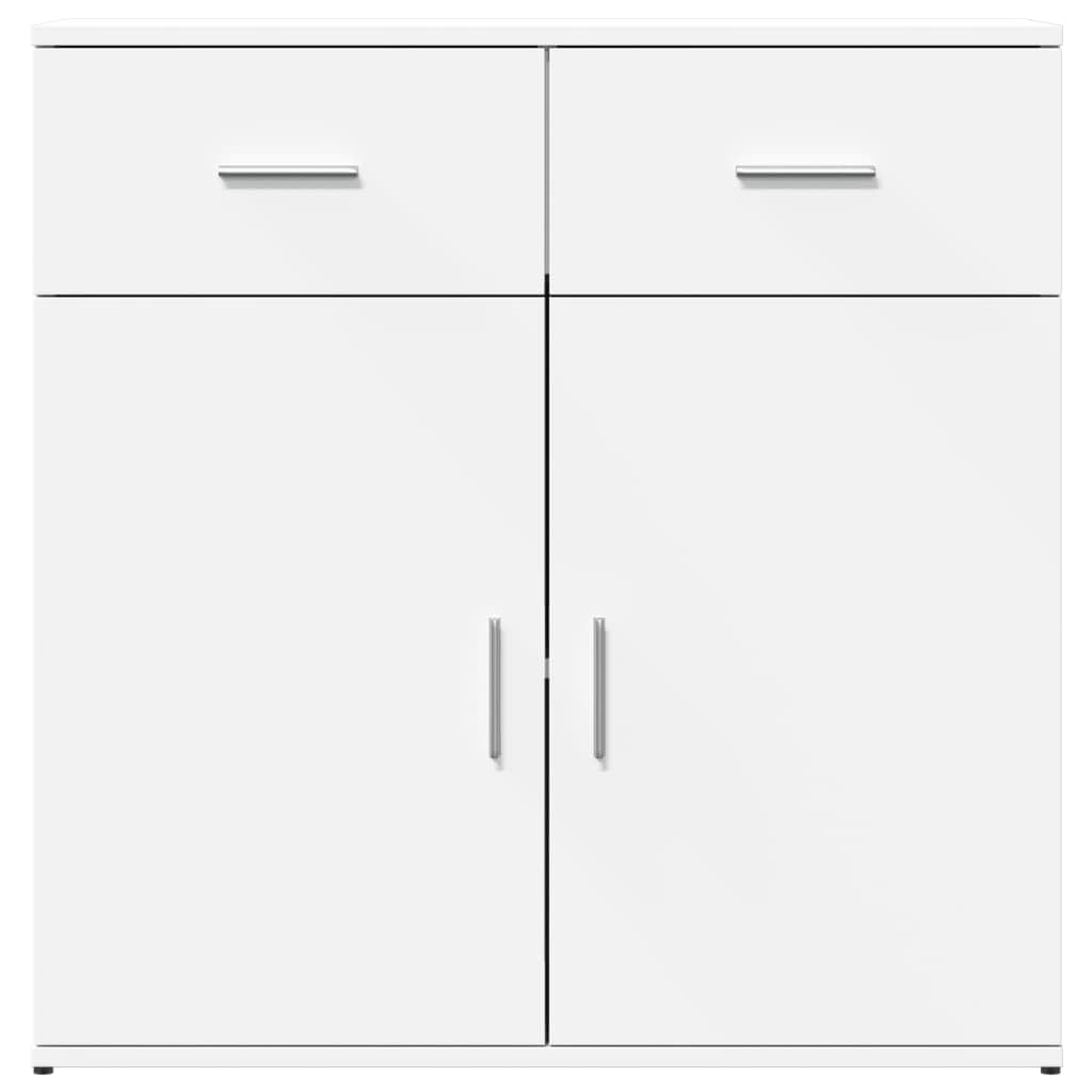 vidaXL Aparador, Alacena Alta con Almacenamiento, Armario Auxiliar de Buffet, Mueble para Salón Cocina Pasillo, Madera de Ingeniería Blanco