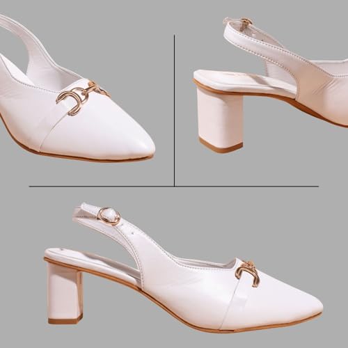 Image of TRASE Block Heels Sandals for Women, Flashy-I Stylish & Comfortable Footwear