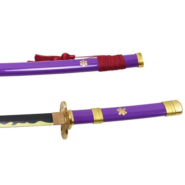 Image of Anime One Piece Cosplay 104 cm Zoro Wooden Sword Enma Life Size Replica Katana Perfect for Gift Merchandise Collectibles