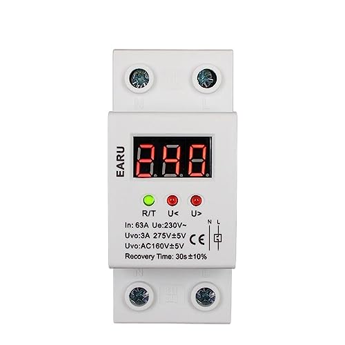 Relé de dispositivo protección contra sobretensión y subtensión 220V con monitor de voltaje 40A