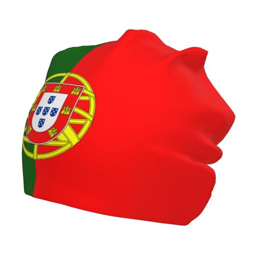 Portugal Flag Children Hip Hop Knitted Hat Kids Elastic Leisure Knit Cap Warm Sleep Beanies Black