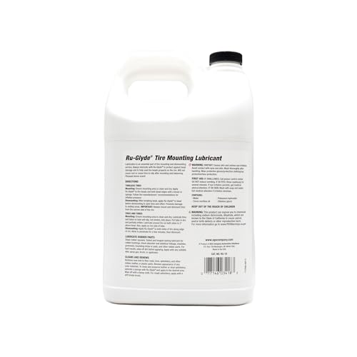 Image of Ru-Glyde Tire Mounting Lubricant by AGS - 1 Gallon | Tire Bead Seating Lube & Rubber Rejuvenator | Prevents Rim Rust | No-Mix, Ready-to-Use Formula for Tire Changers, Auto Shops & DIY Tire Install | Tire Bead Seating Lube & Rubber Rejuvenator, Prevents Rim Rust for Tire Changers, Auto Shops & DIY Tire Install
