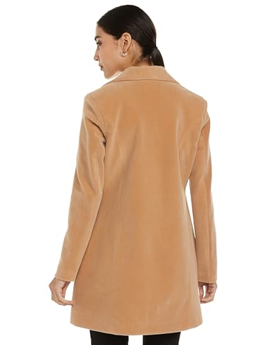 Image of Qube By Fort Collins Women's Knitted Hip Length Tweed Blazer - Stylish, Versatile, And Elegant For Office Or Casual Wear