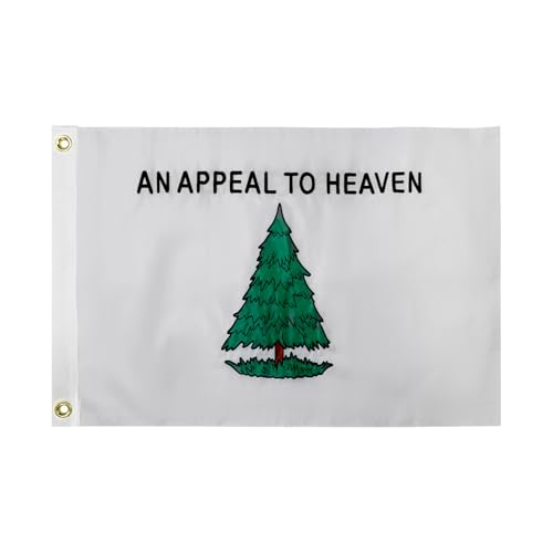 Bradford Small An Appeal to Heaven Flag 12x18 inch Double Sided 3 Ply Polyester Pine Tree Liberty Tree Flags American Liberty Tree Flag with 2 Brass Grommets
