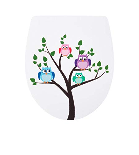 ADOB, Design WC Sitz Klobrille Klodeckel Eule, Absenkautomatik, abnehmbar zur Reinigung, 60872