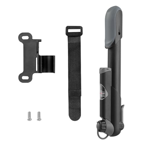 Erhigher Bike Inflator, Portable 120PSI Bike Pump with Gauge Ergonomic Handle Bike Inflator Labor-Saving Inflation Handheld Bicycle Tire Pump A