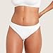 Boody Women's G String Thong Underwear - Seamless Thongs for Women, Sexy Panties for Women - Low Rise Womens Thongs with Ribbed Waistband, Soft Bamboo Viscose for All-Day Comfort - White, Medium